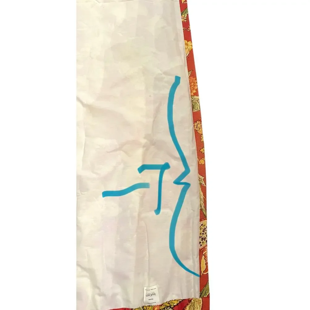 Bay Linens Dianne Morris MURANO Curtain Panel Set of 2 Floral Red Yellow 48 x 84